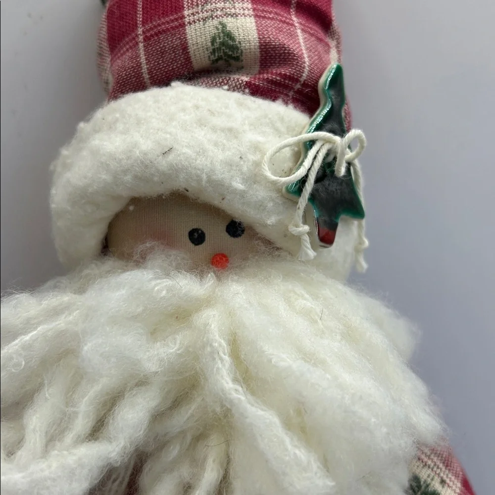 Plaid Santa Claus Holiday Decor